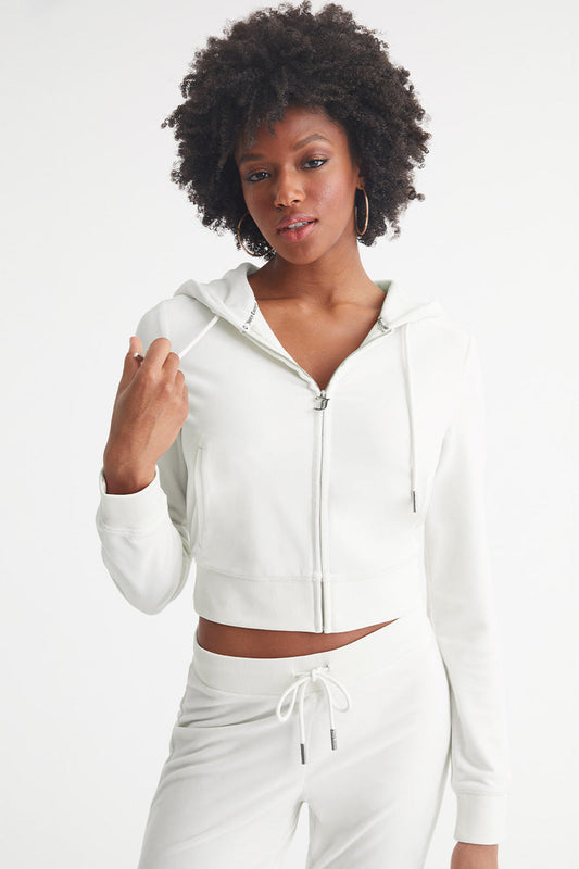 Bride Customizable Big Bling Velour Hoodie - Angel - Juicy Couture