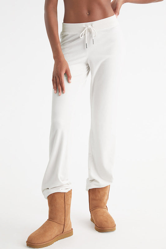 Bride Customizable Big Bling Velour Track Pants - Angel - Juicy Couture