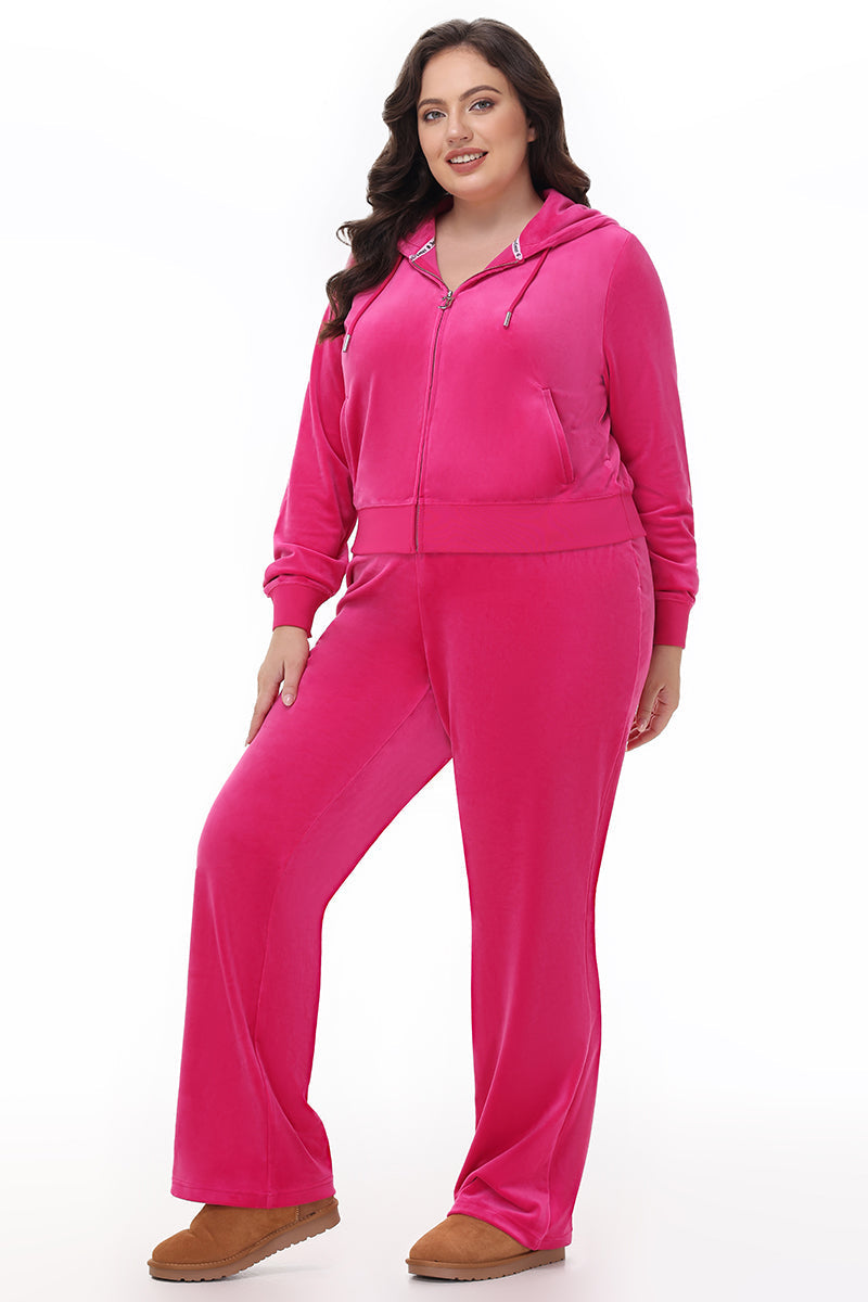 Plus-Size OG Big Bling Velour Track Pants - Free Love - Juicy Couture