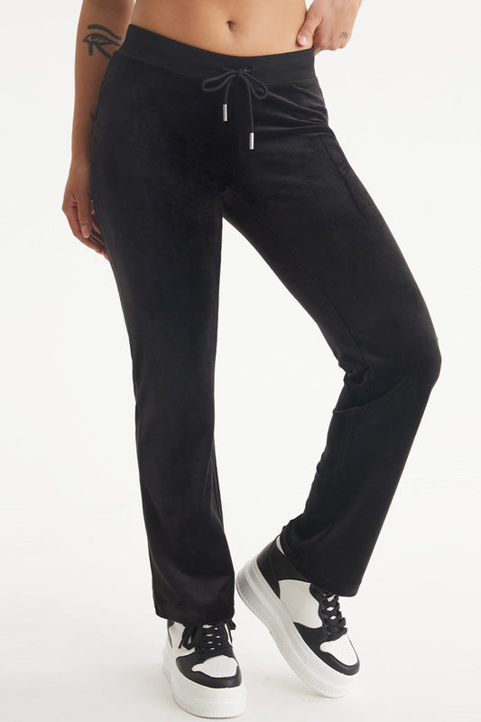 Libra Customizable Big Bling Velour Track Pants - Liquorice - Juicy Couture