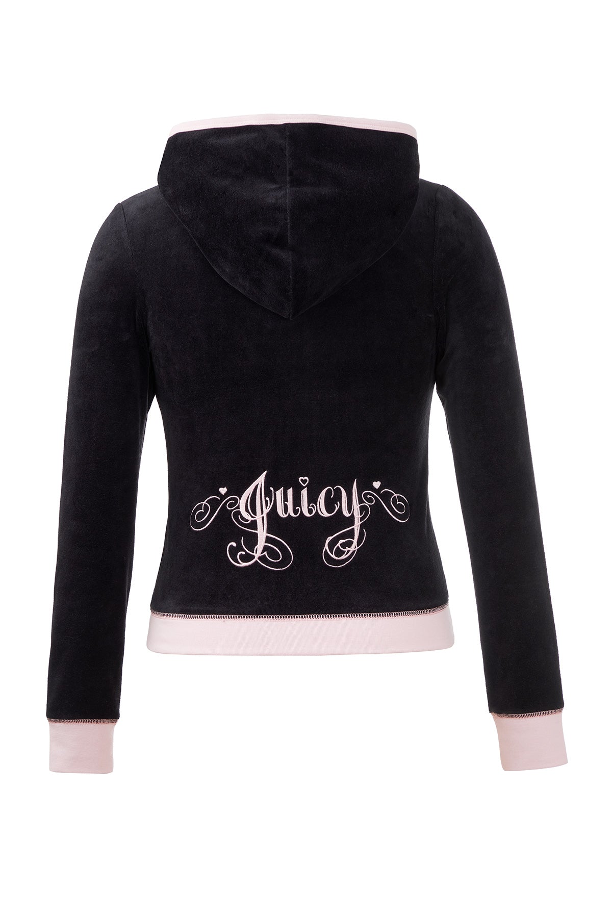 Sweetheart Cotton Velour Hoodie - Liquorice - Juicy Couture