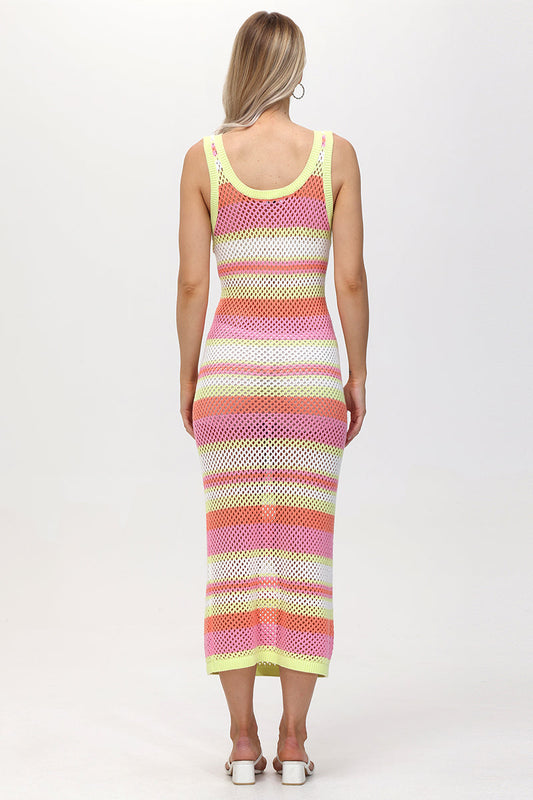 Crochet Maxi Dress - Hot Hot Multi Stripe - Juicy Couture