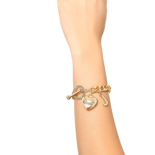 Heart Charm Toggle Bracelet - Goldtone - Juicy Couture