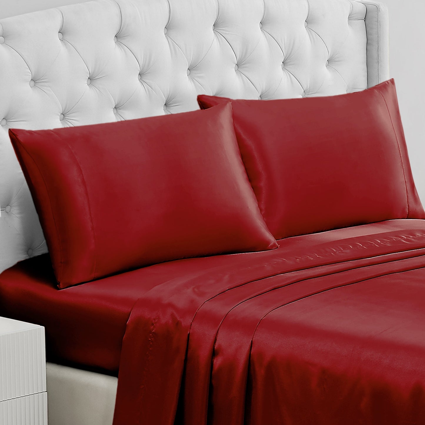 Solid Satin Pillow Case Set - Ruby - Juicy Couture