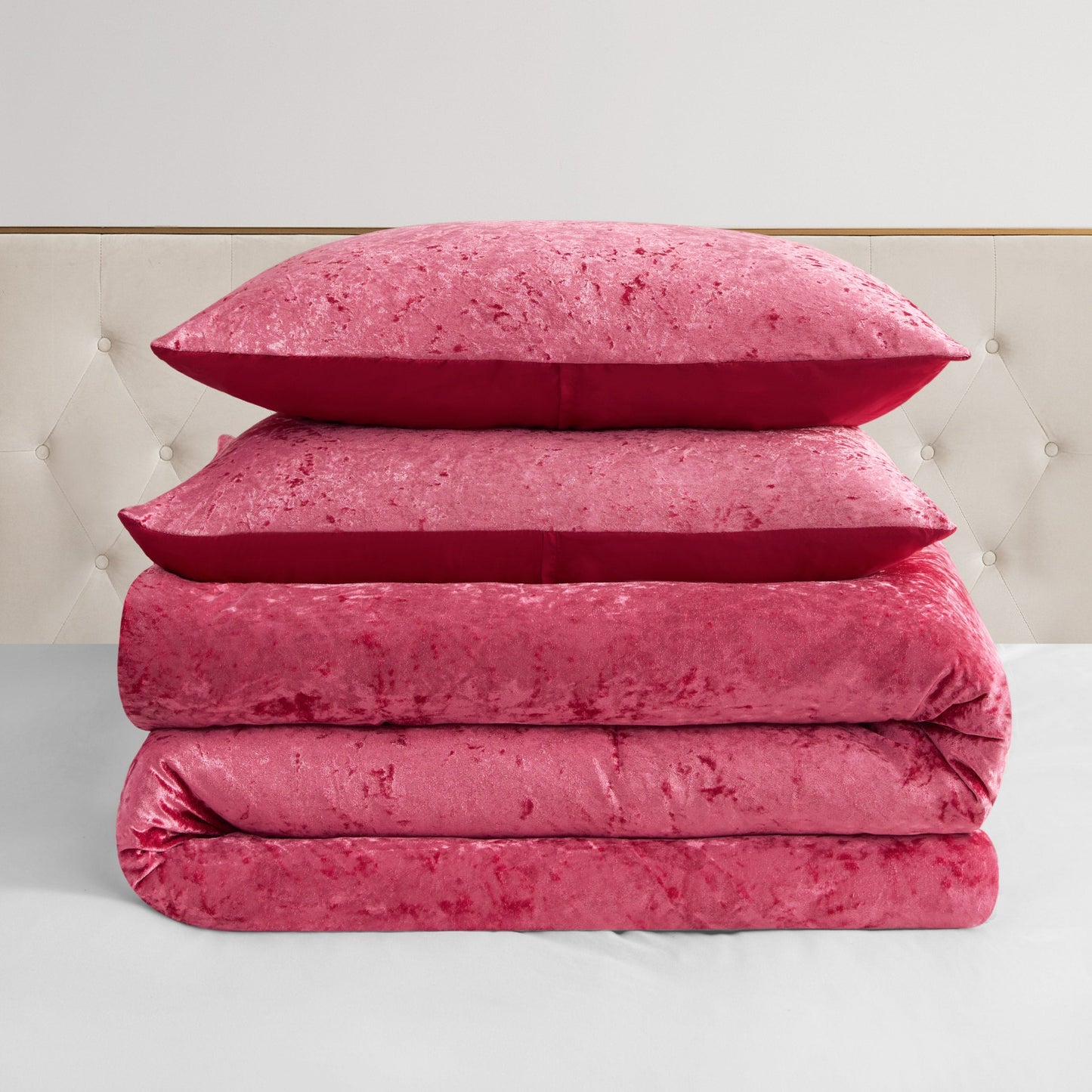Crushed Velvet Comforter Set - Hot Pink - Juicy Couture