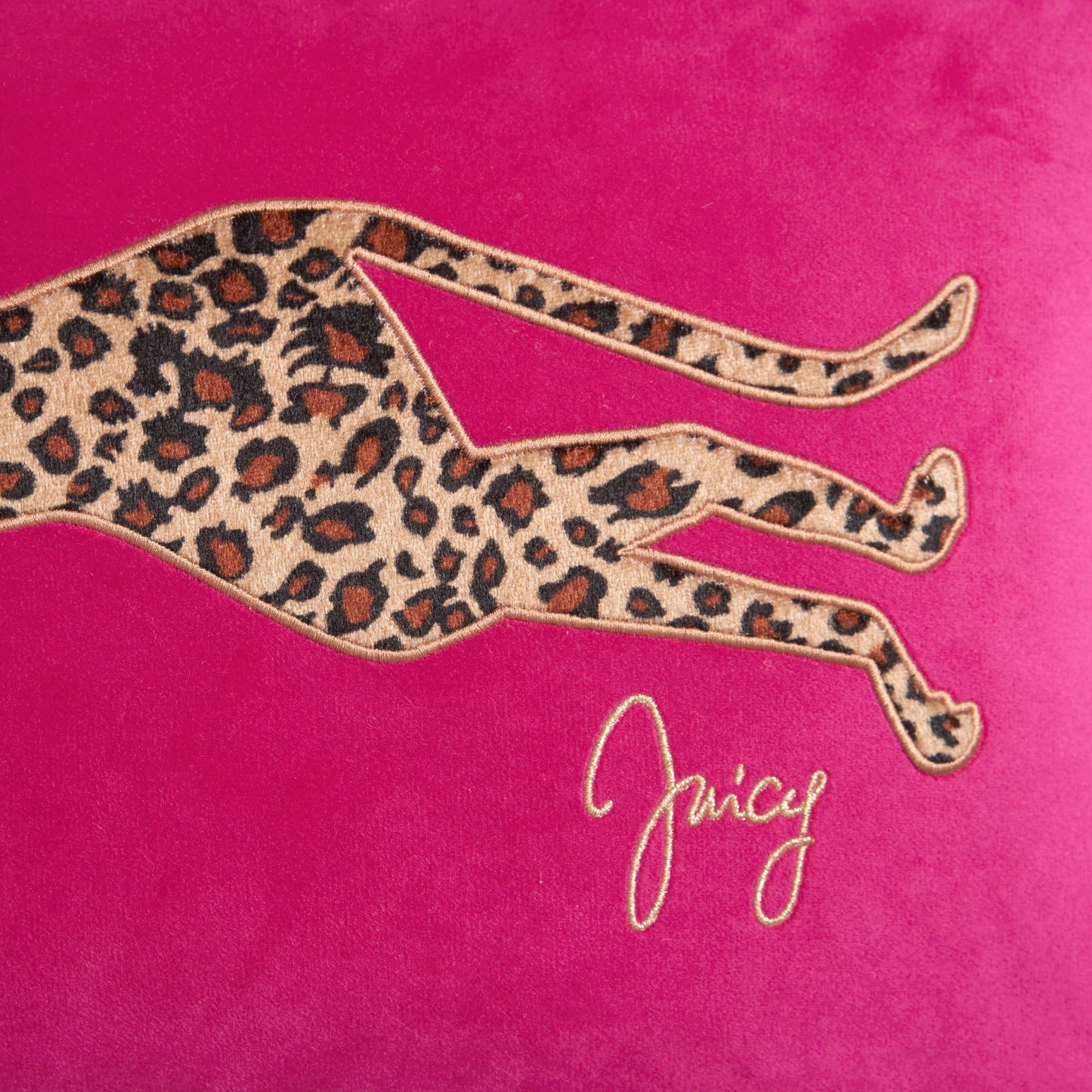 Velvet Cheetah Pillow - Hot Pink - Juicy Couture