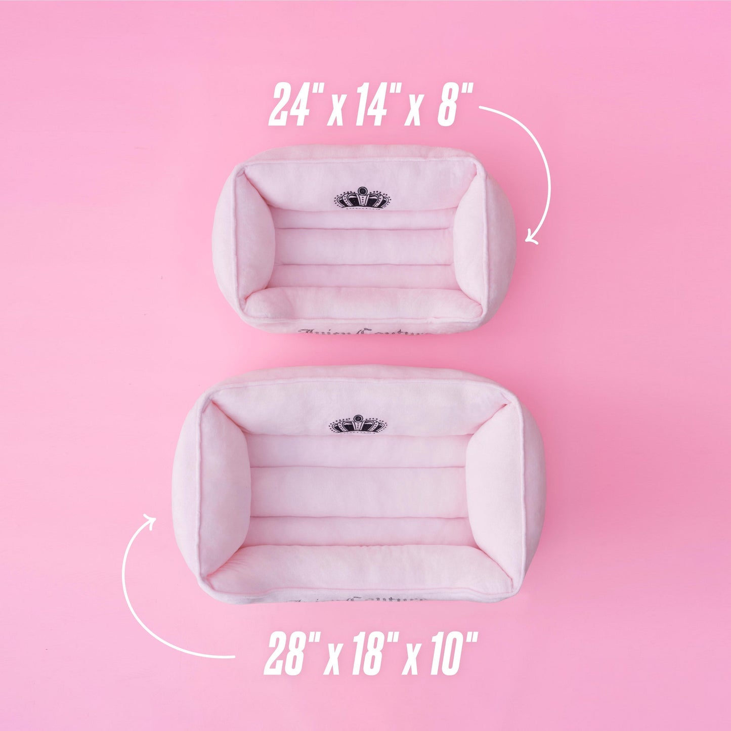 Crown Bling Black Pet Bed - Pink - Juicy Couture