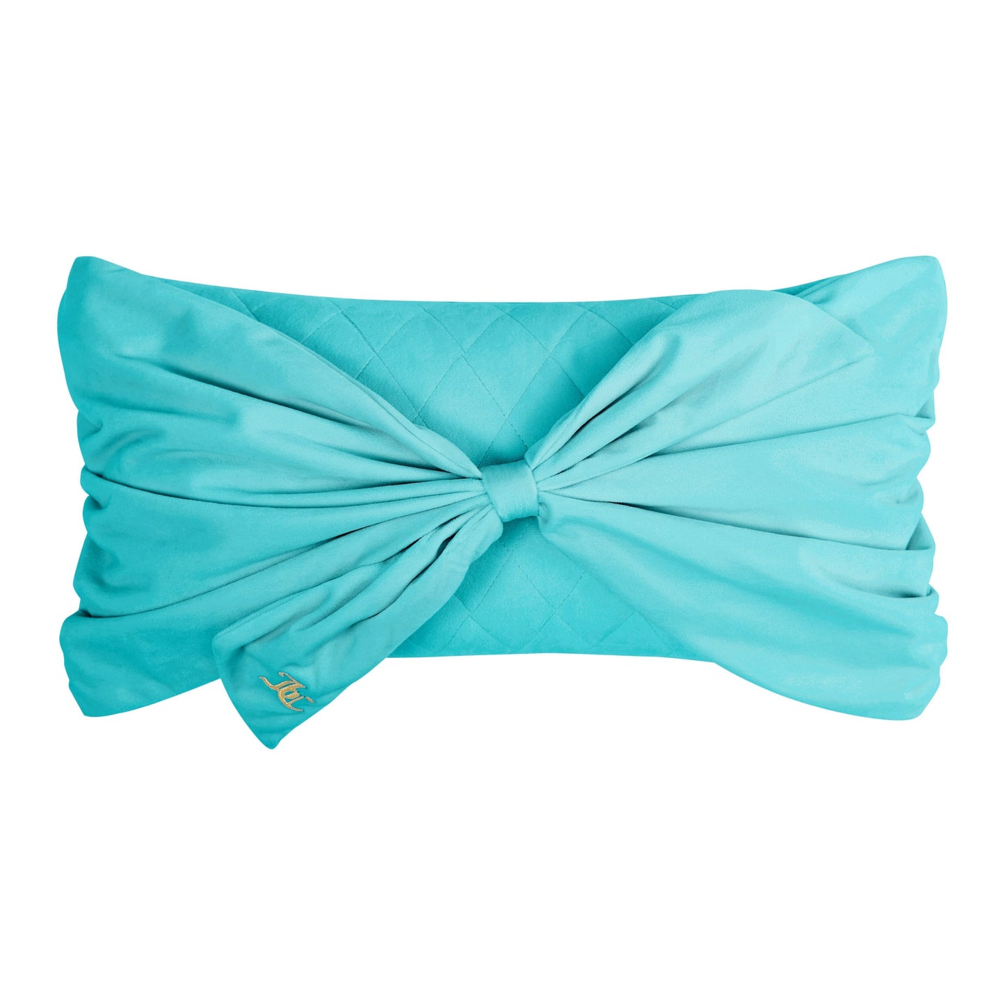 Velvet Bow Decorative Pillow - Blue Crush - Juicy Couture
