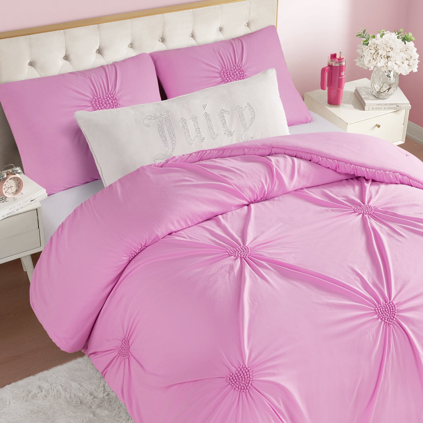 Amora Gathered Heart Comforter Set - Lilac Sachet - Juicy Couture