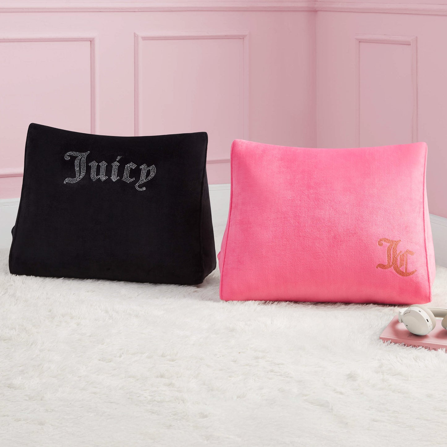 Rhinestone Wedge Pillow - Black - Juicy Couture