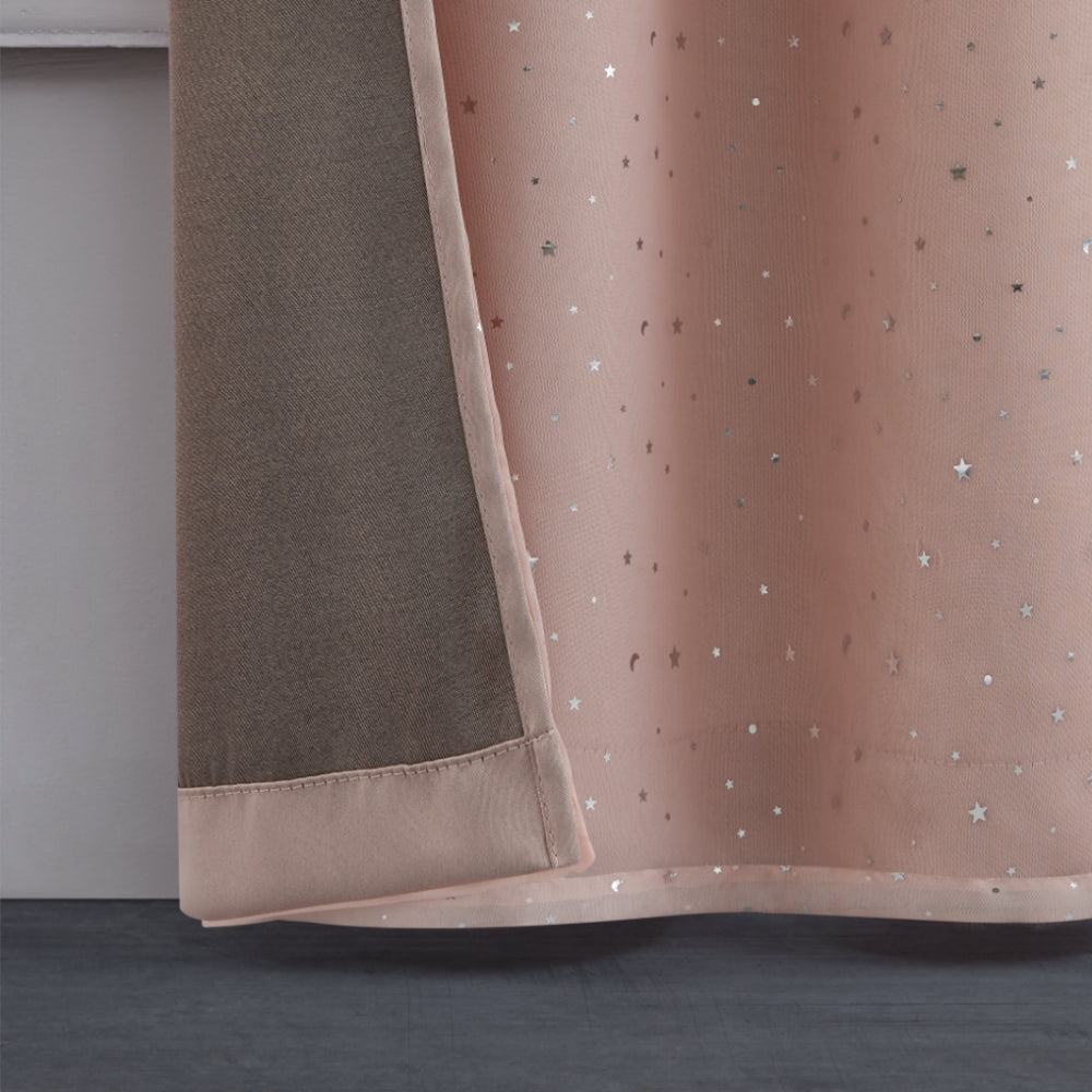 Melody Embellished Double Layer Curtains - Blush - Juicy Couture