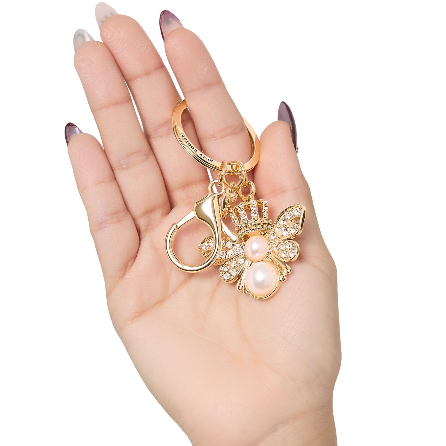 Queen Bee Keychain Bag Charm - Goldtone - Juicy Couture