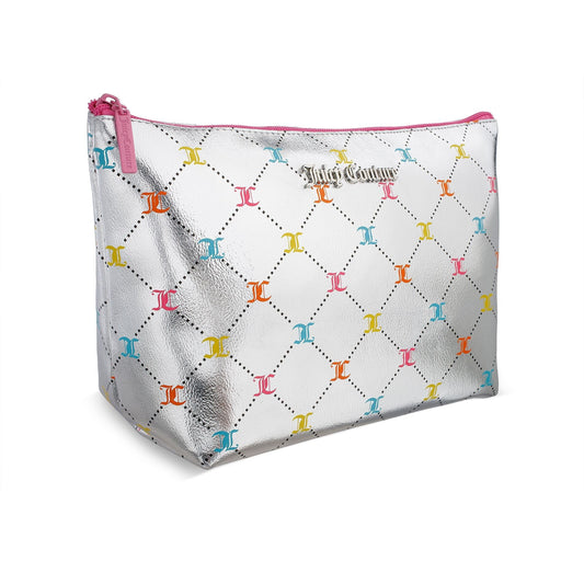 Wedge Makeup Bag - Silver Multi - Juicy Couture