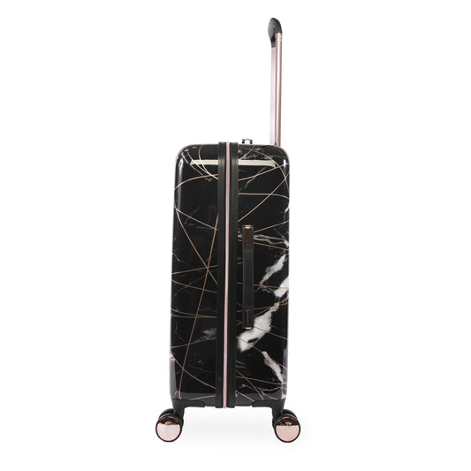 3-Piece Hardside Spinner Luggage Set - Black Marble Web - Juicy Couture
