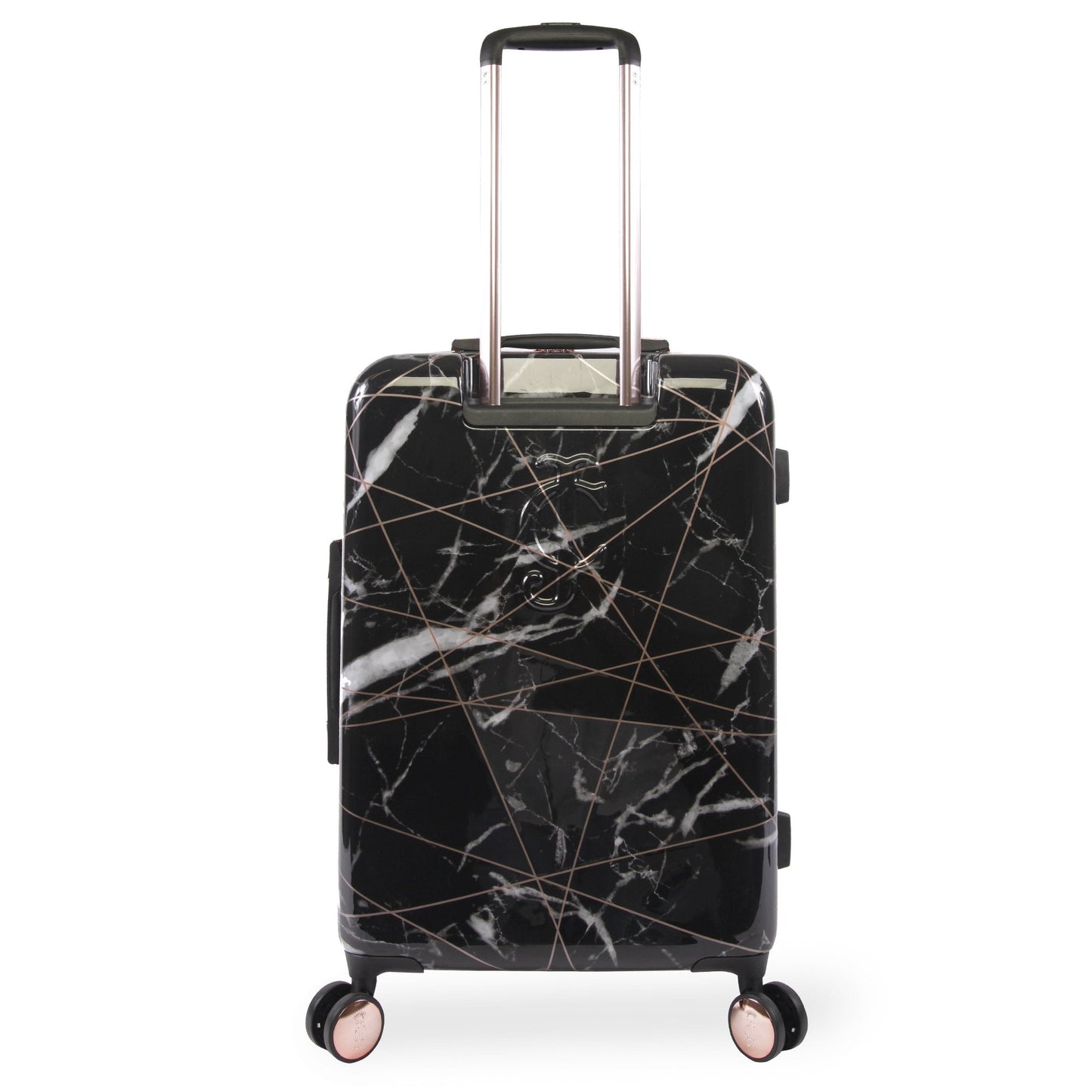 3-Piece Hardside Spinner Luggage Set - Black Marble Web - Juicy Couture
