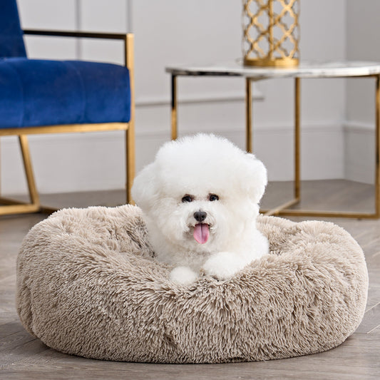 Devon Faux Fur Pet Bed - Beige - Juicy Couture