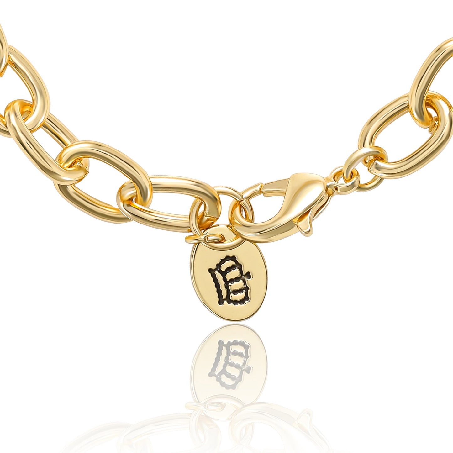 Pavé Initial Charm Bracelet, Letter E - Goldtone - Juicy Couture