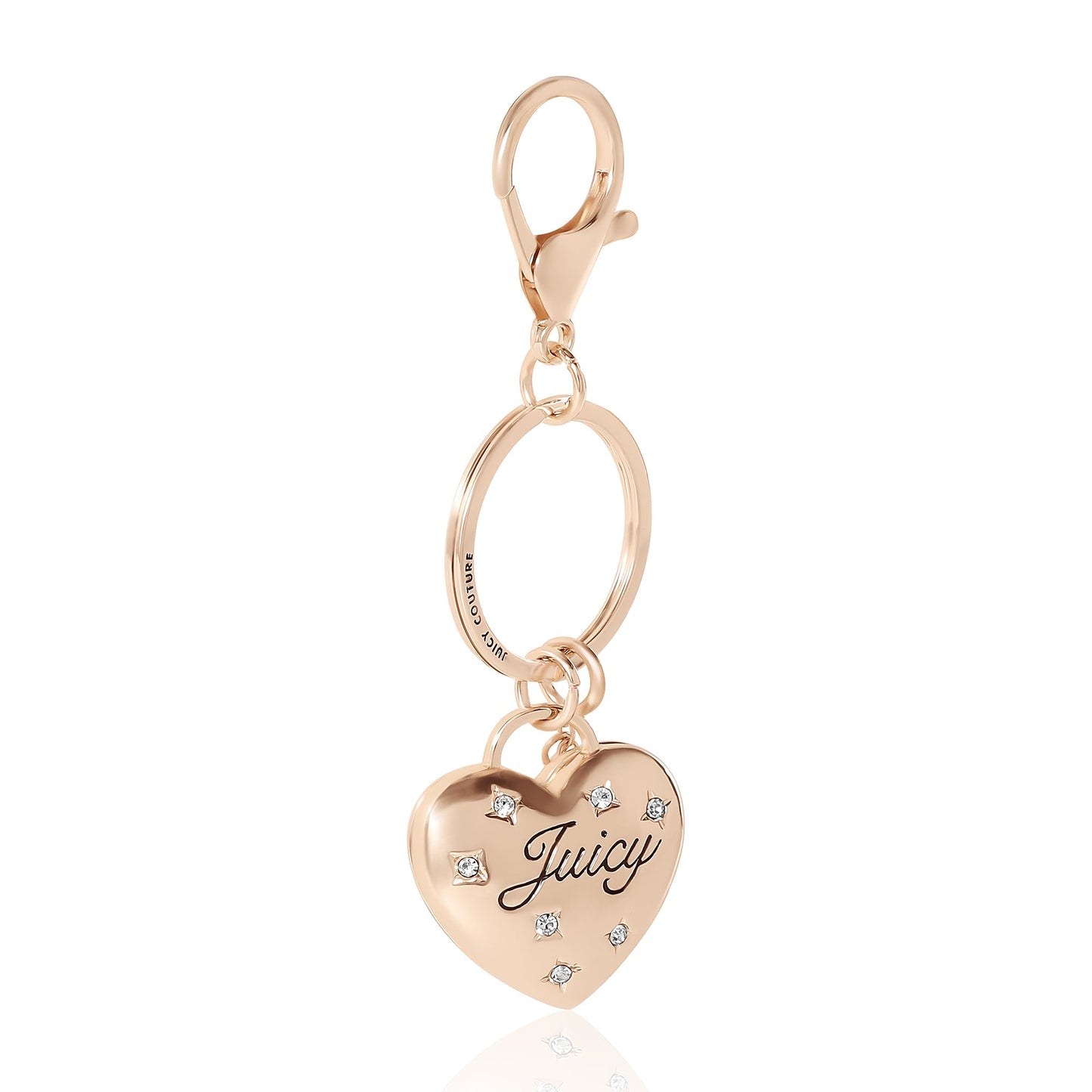 Constellation Puffy Heart Keychain Bag Charm - Goldtone - Juicy Couture