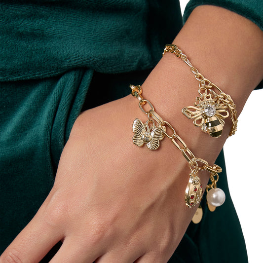 Gold-Tone Charm Bracelet Duo - Goldtone - Juicy Couture