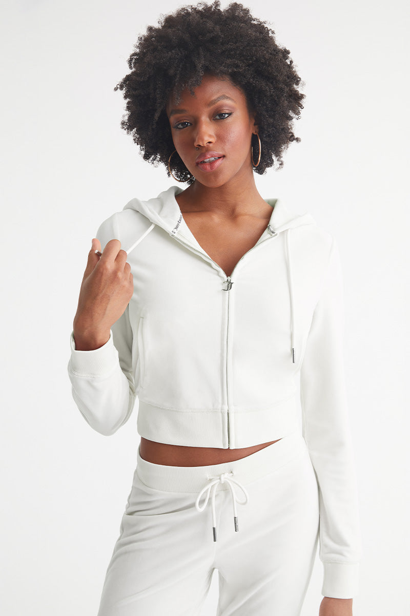 Bride Customizable Big Bling Velour Hoodie - Angel - Juicy Couture