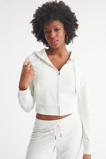 Bride Customizable Big Bling Velour Hoodie - Angel - Juicy Couture