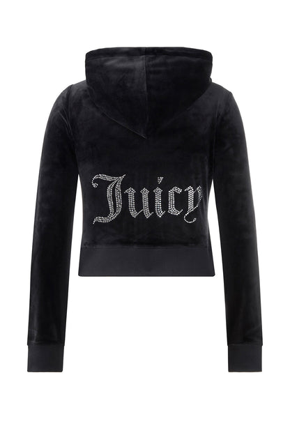 OG Big Bling Velour Hoodie - Liquorice - Juicy Couture