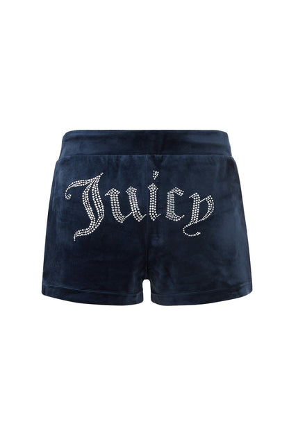 Big Bling Velour Track Shorts - Regal Blue - Juicy Couture