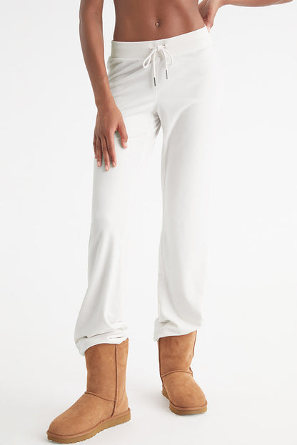 Bride Customizable Big Bling Velour Track Pants - Angel - Juicy Couture