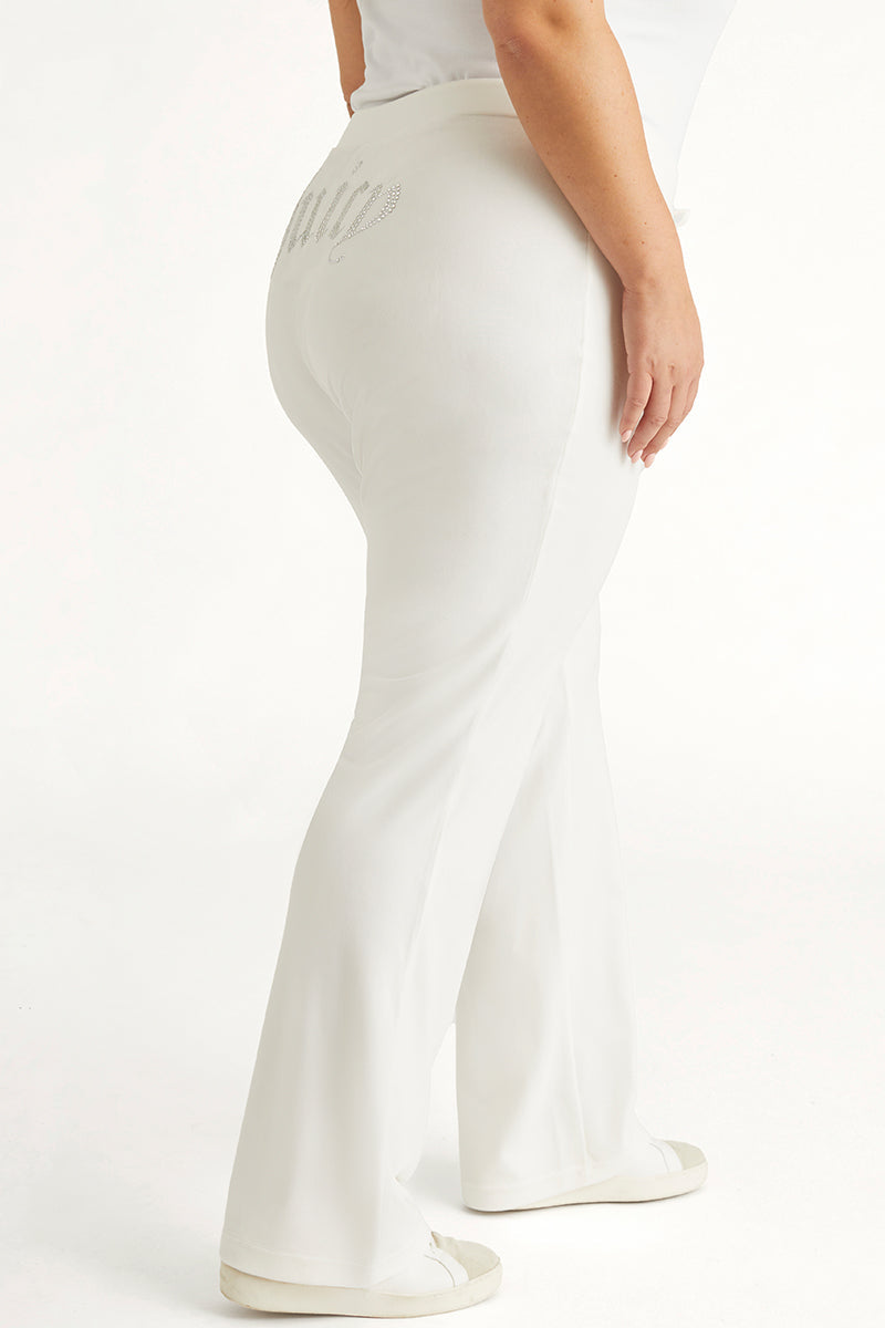 Plus-Size OG Big Bling Velour Track Pants - Angel - Juicy Couture