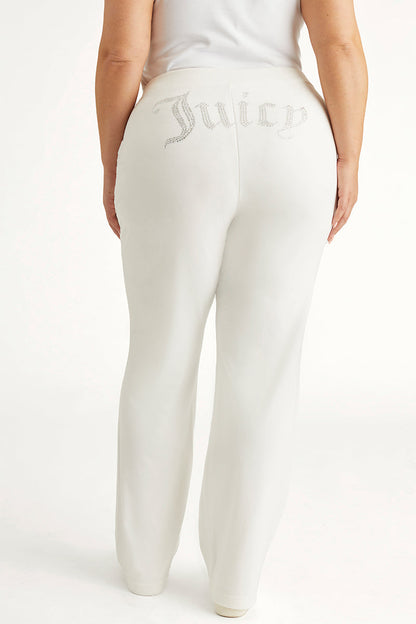 Plus-Size OG Big Bling Velour Track Pants - Angel - Juicy Couture