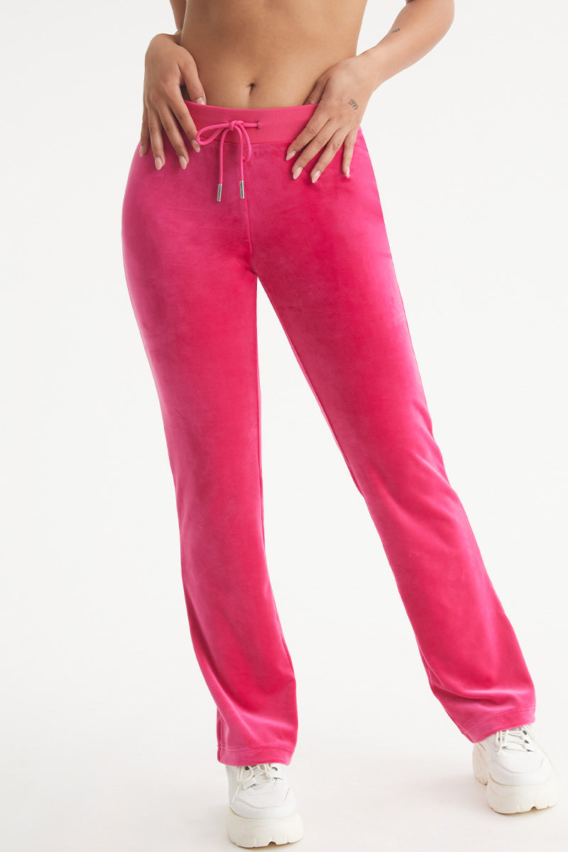Virgo Customizable Big Bling Velour Track Pants - Free Love - Juicy Couture