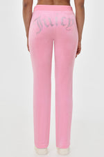 OG Big Bling Velour Track Pants - Heritage Pink - Juicy Couture