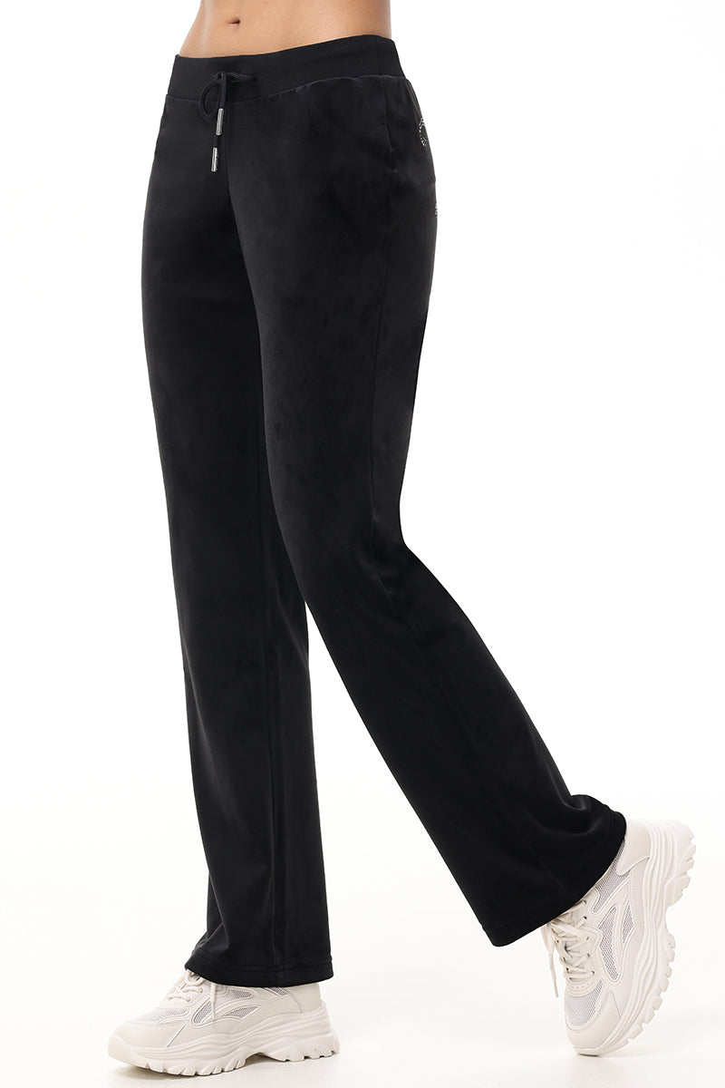 OG Big Bling Velour Track Pants - Liquorice - Juicy Couture