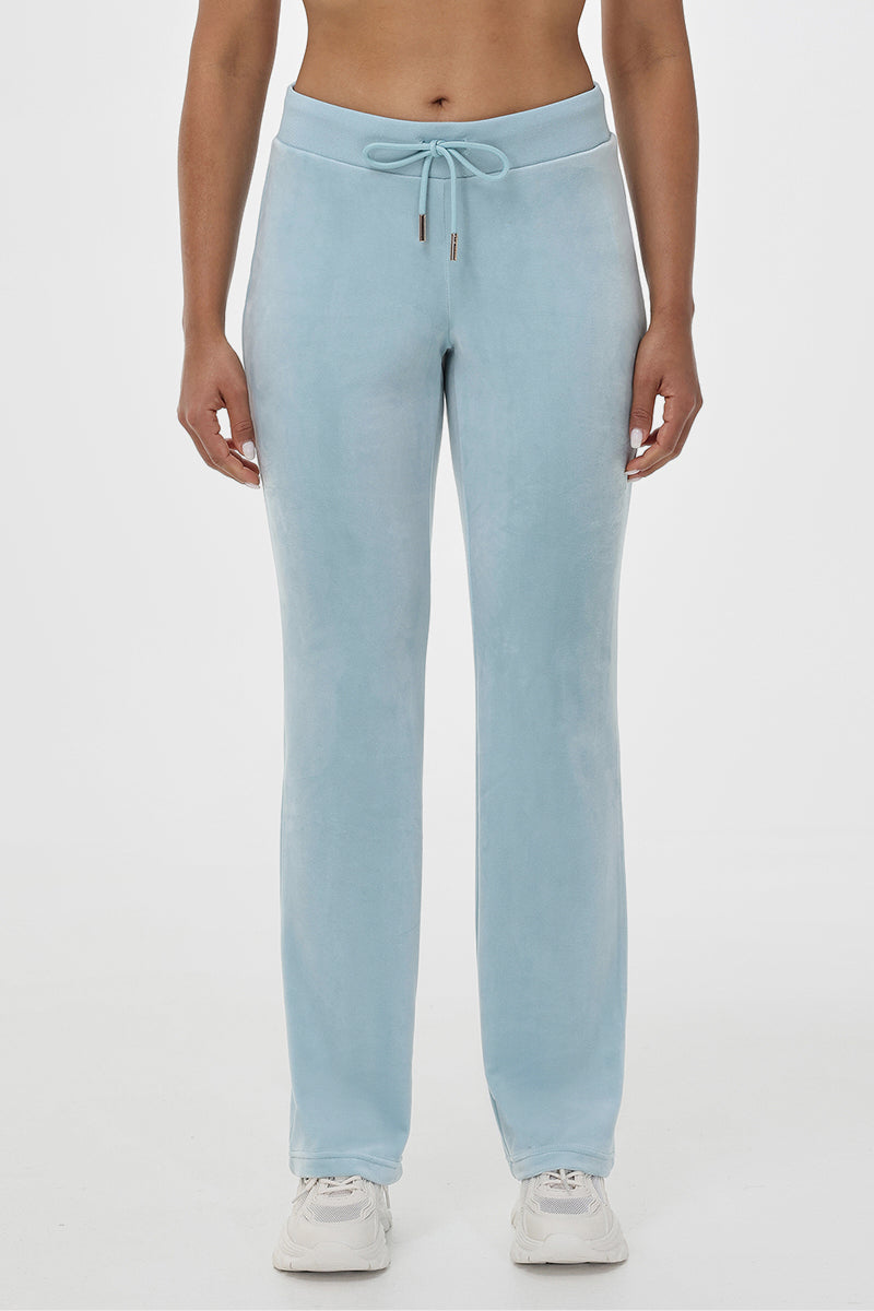 OG Big Bling Velour Track Pants - Pastel Turquoise - Juicy Couture