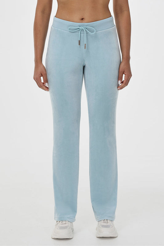 OG Big Bling Velour Track Pants - Pastel Turquoise - Juicy Couture