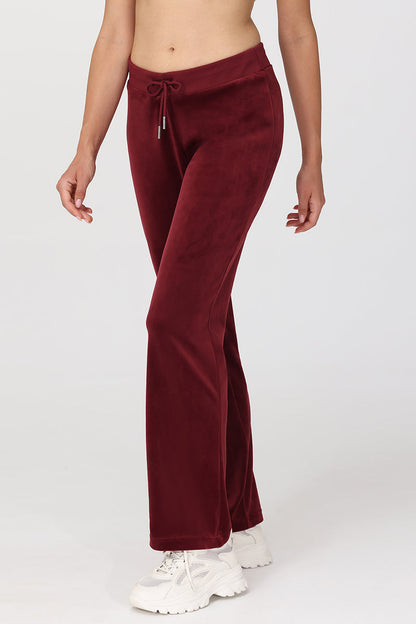 OG Big Bling Velour Track Pants - Red Dahlia - Juicy Couture