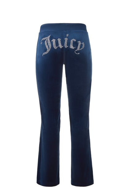 OG Big Bling Velour Track Pants - Regal Blue - Juicy Couture