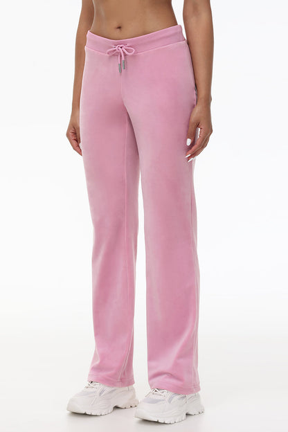 OG Big Bling Velour Track Pants - Rose - Juicy Couture