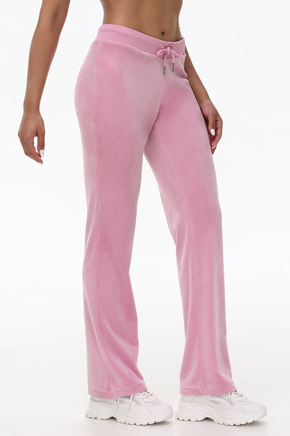 OG Big Bling Velour Track Pants - Rose - Juicy Couture