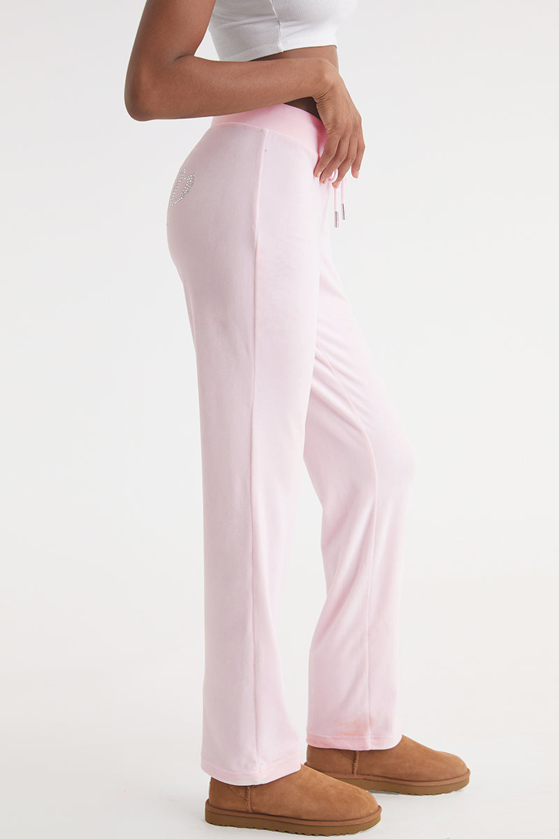 OG Big Bling Velour Track Pants - Soft Glow - Juicy Couture