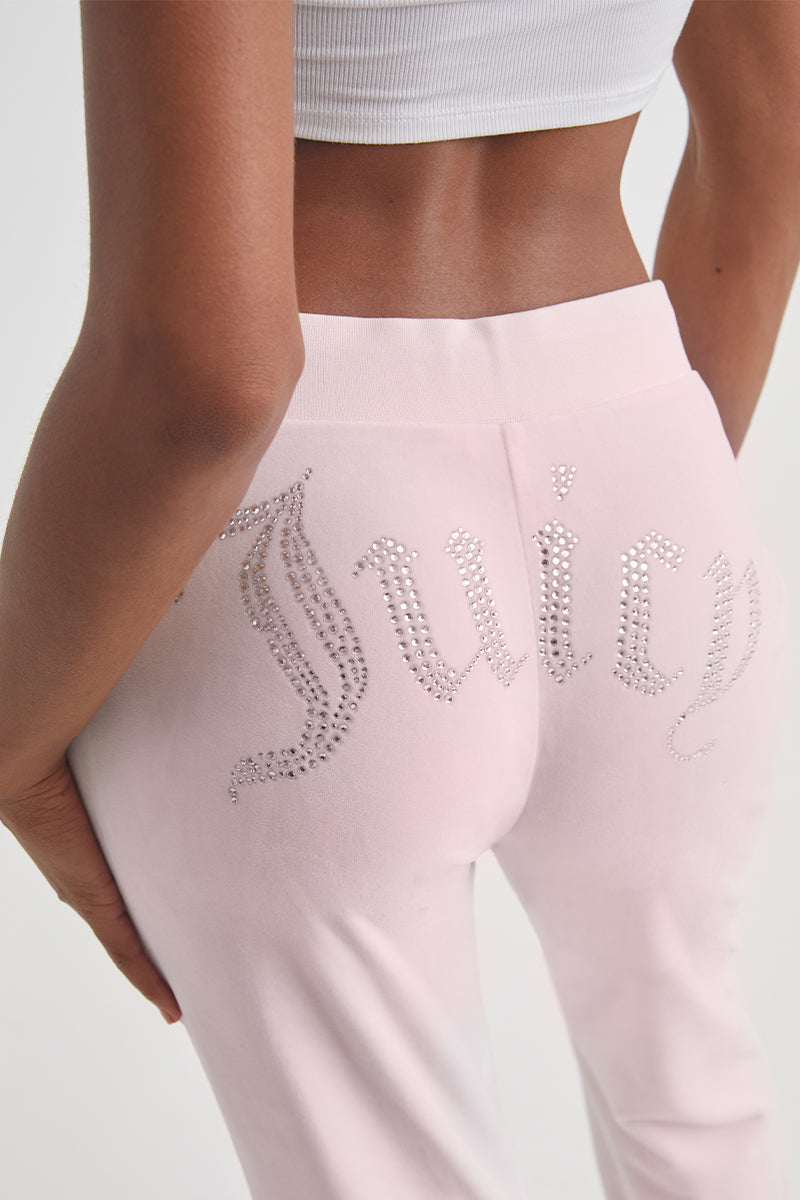 OG Big Bling Velour Track Pants - Soft Glow - Juicy Couture