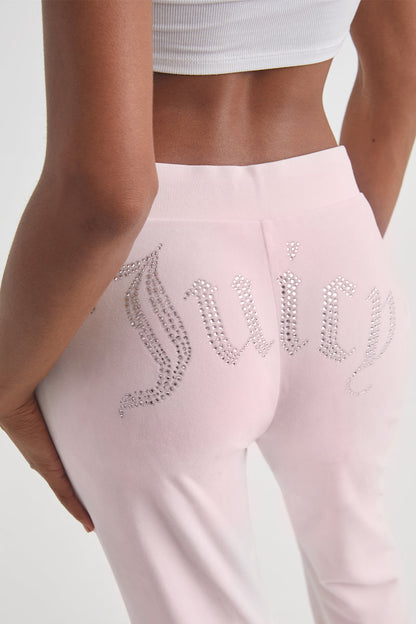 OG Big Bling Velour Track Pants - Soft Glow - Juicy Couture