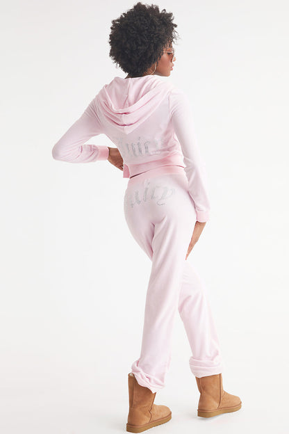 OG Big Bling Velour Track Pants - Soft Glow - Juicy Couture