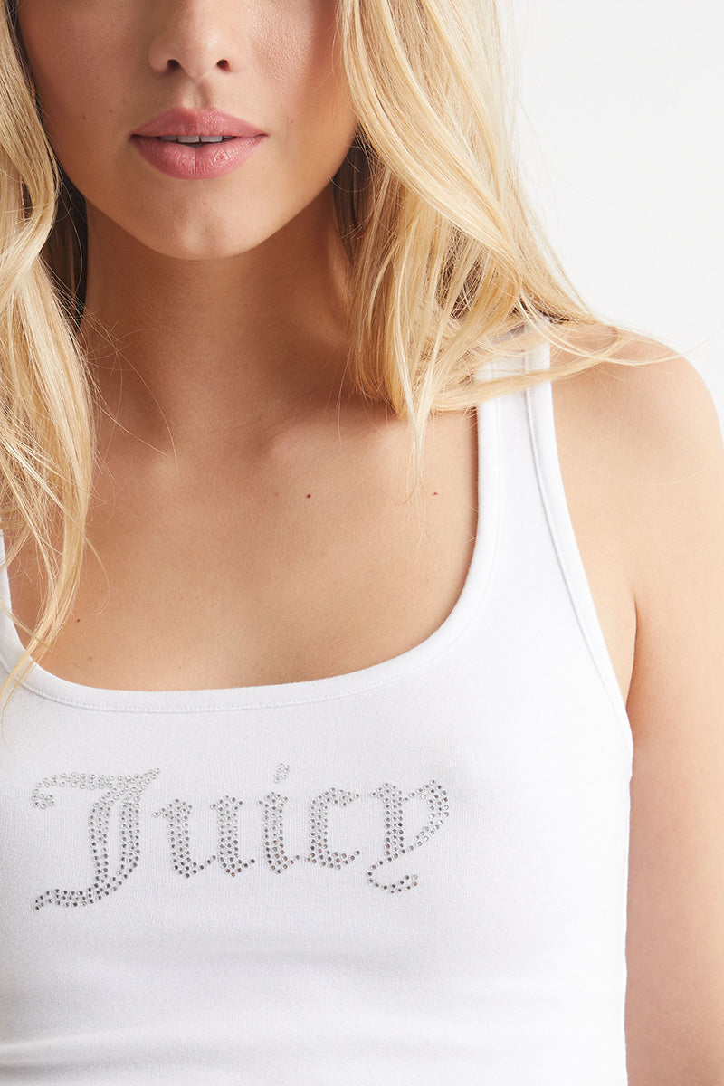 Small Bling Tank Top - Bleached White - Juicy Couture