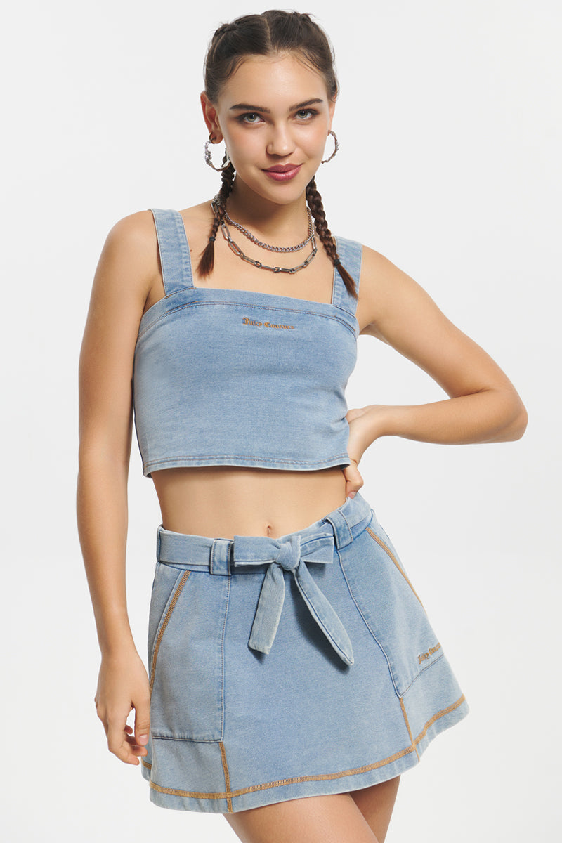 Faux Denim Tank Top - Indigo Dye - Juicy Couture