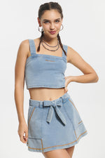Faux Denim Tank Top - Indigo Dye - Juicy Couture