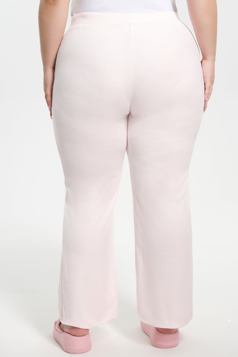 Plus-Size Classic Cotton Velour Track Pants - Soft Glow - Juicy Couture