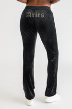 Aries Customizable Big Bling Velour Track Pants - Liquorice - Juicy Couture