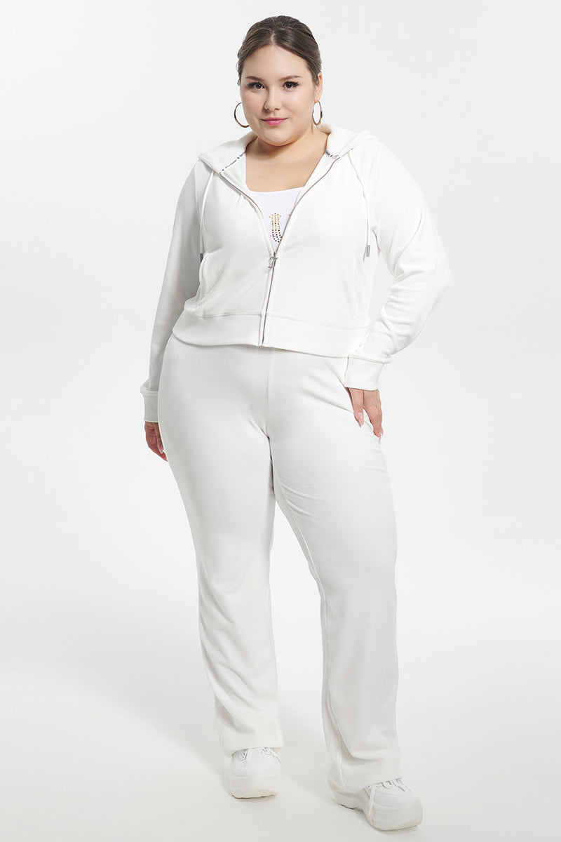 Bride Customizable Big Bling Velour Hoodie - Angel - Juicy Couture