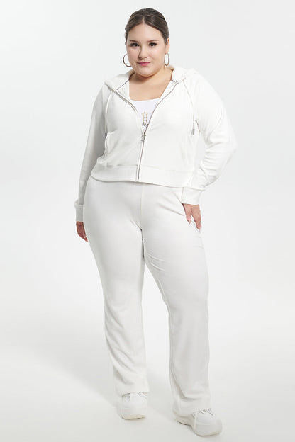 Bride Customizable Big Bling Velour Hoodie - Angel - Juicy Couture